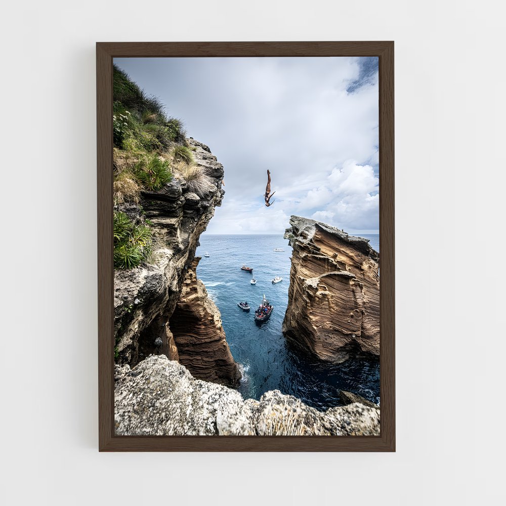 Poster Cliff diving extrême – affiche Plongeon de falaise (vue 5)